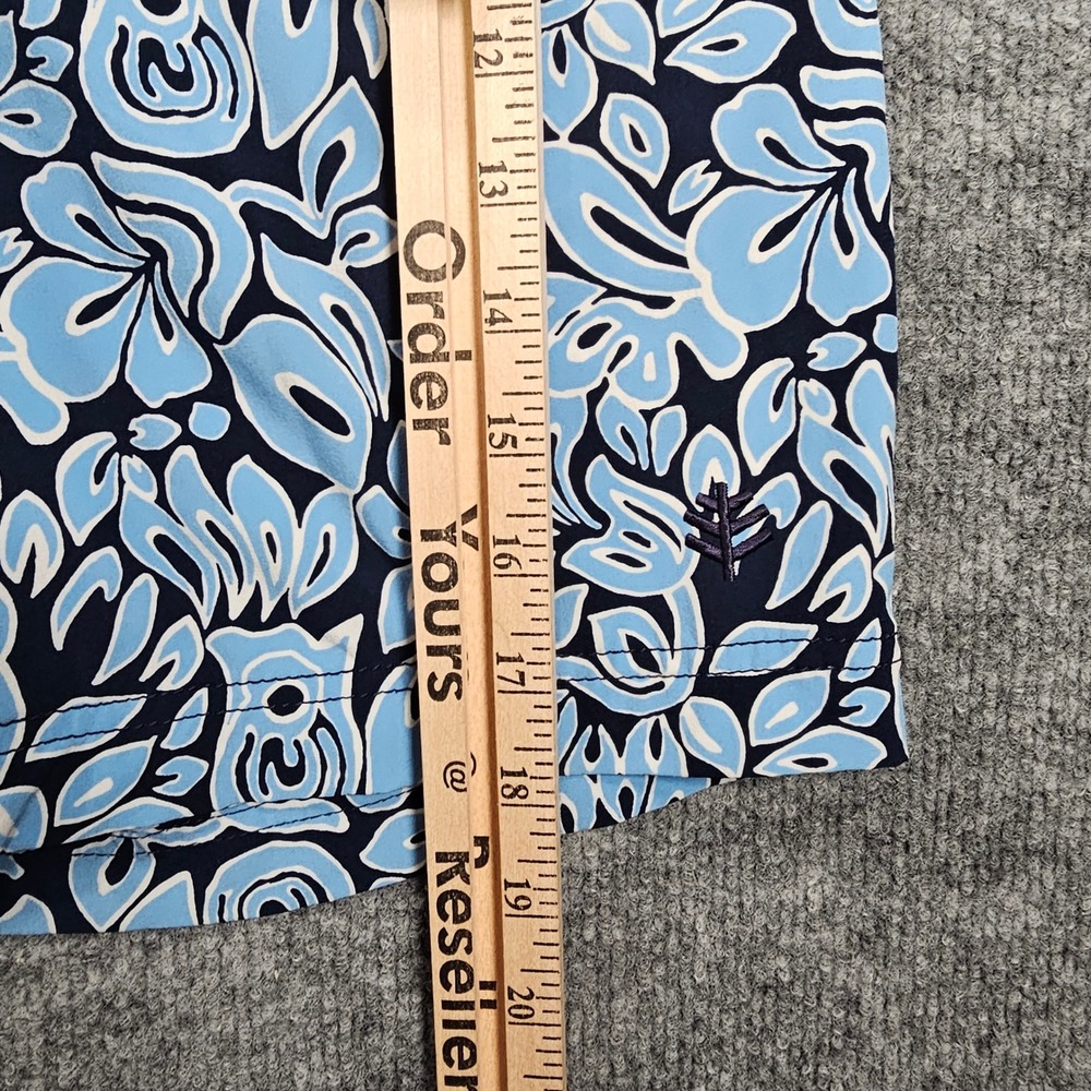 Coolibar Swim Trunks Mens S Blue Floral Paisley UPF 50+ Sun Protection Shorts - Picture 11 of 12